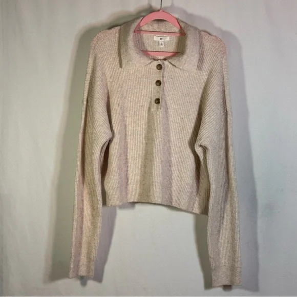 BP Nordstrom Collared Ribbed Pullover Sweater Size L - Picture 4 of 7